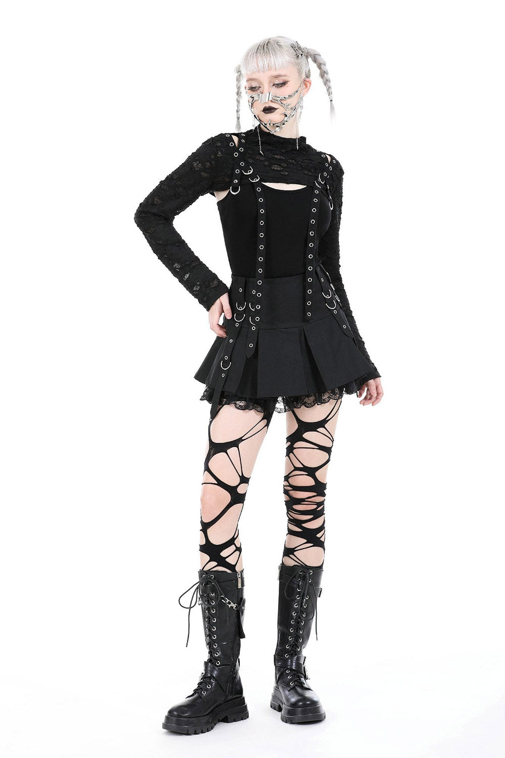 womens distressed post-apocalyptic gothic shrug bolero