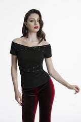 mall goth off the shoulder top