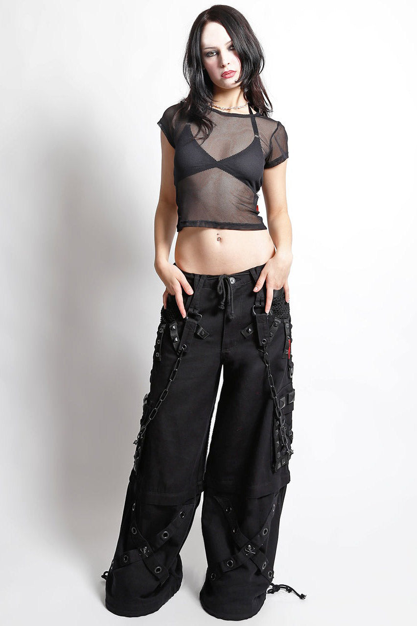 black cyberpunk tripp NYC baggy jeans 