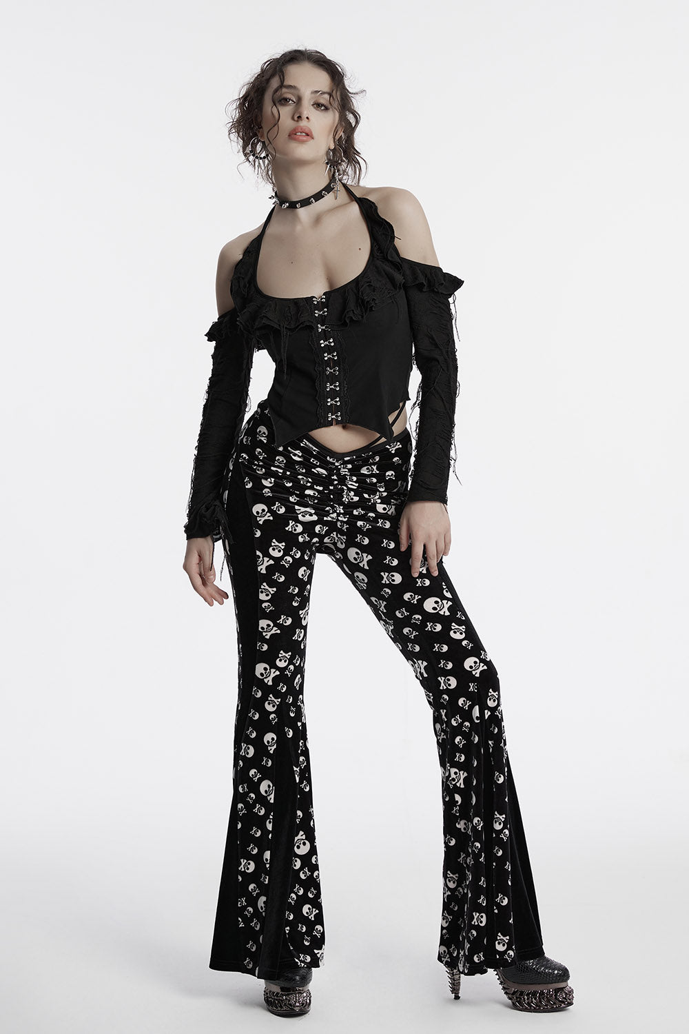 womens skull and crossbones pants