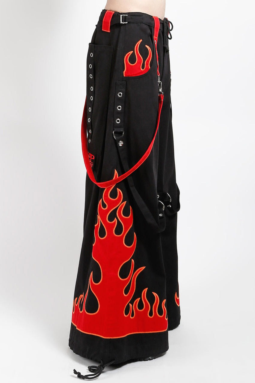 Tripp NYC Flame Dark Street Pants [BLACK/RED] – VampireFreaks