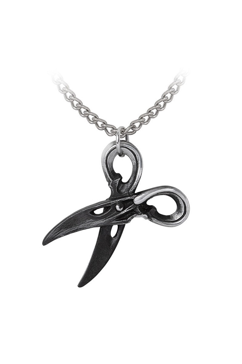 gothic horror scissors necklace