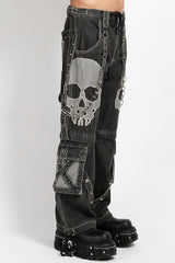 silver chain baggy mens pants