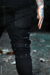 mens punk rock studded pants 