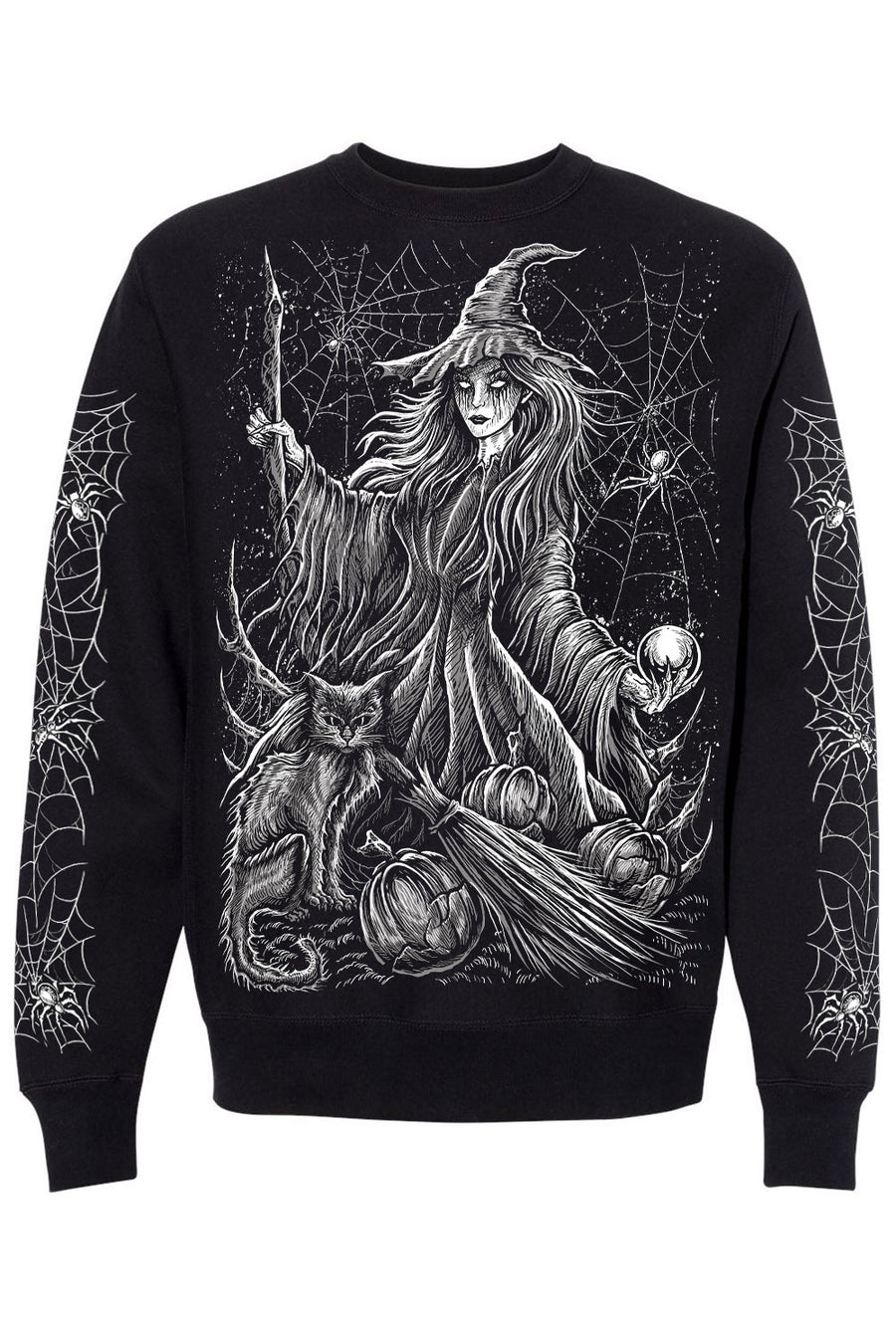 witch and black cat sweater