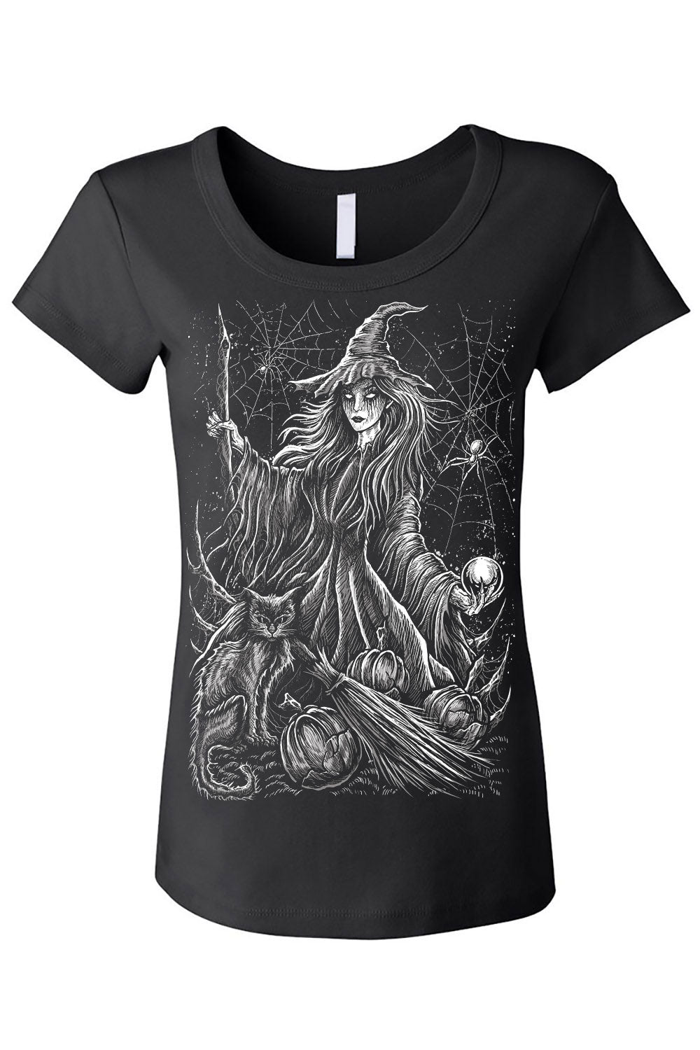 spooky witch womens shirt