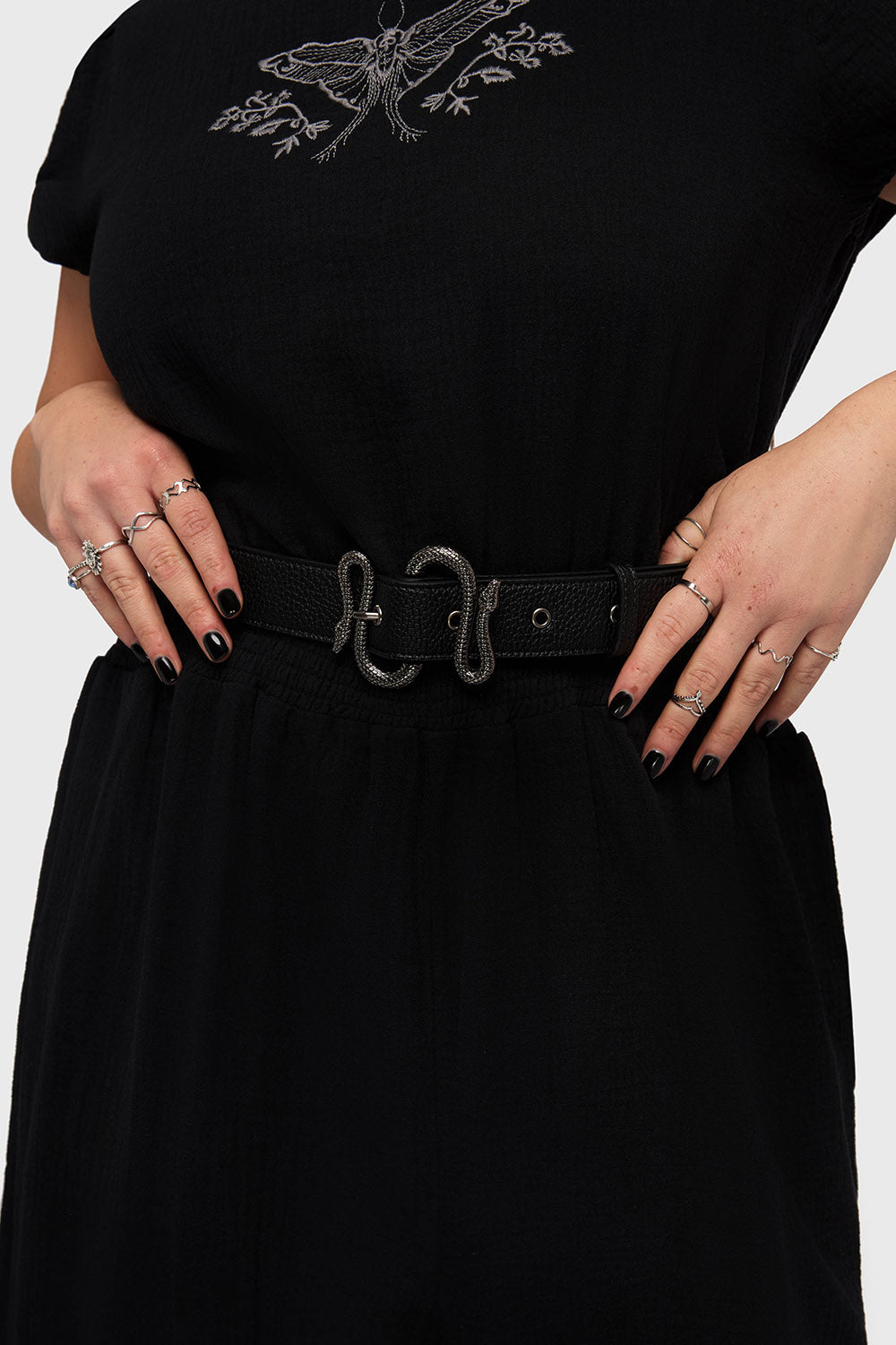 womens occult gothic snake belt 
