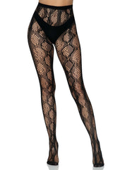 Snakeskin Fishnet Stockings