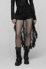 womens long mesh skirt with shorts 