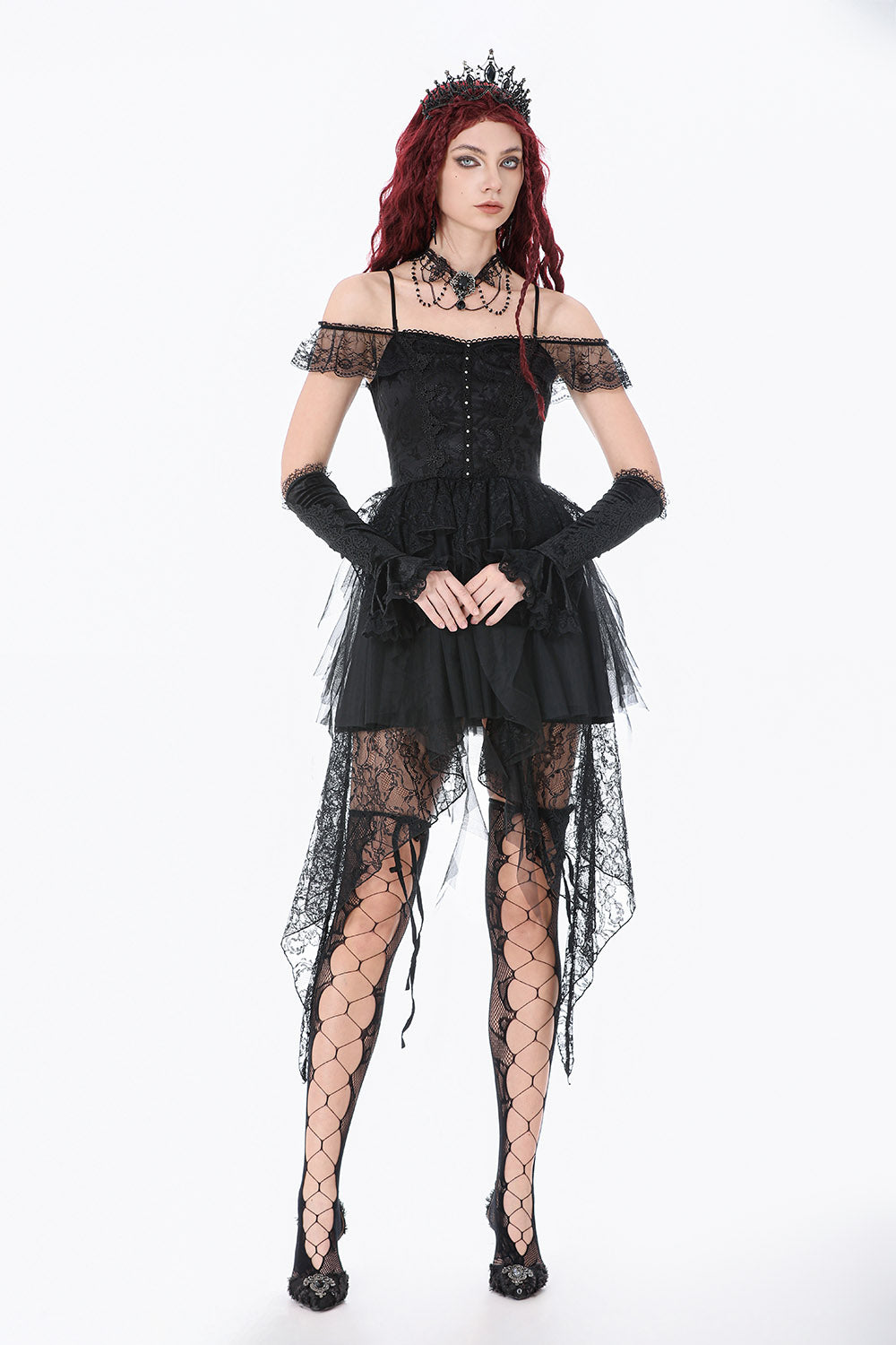 off the shoulder gothic dress