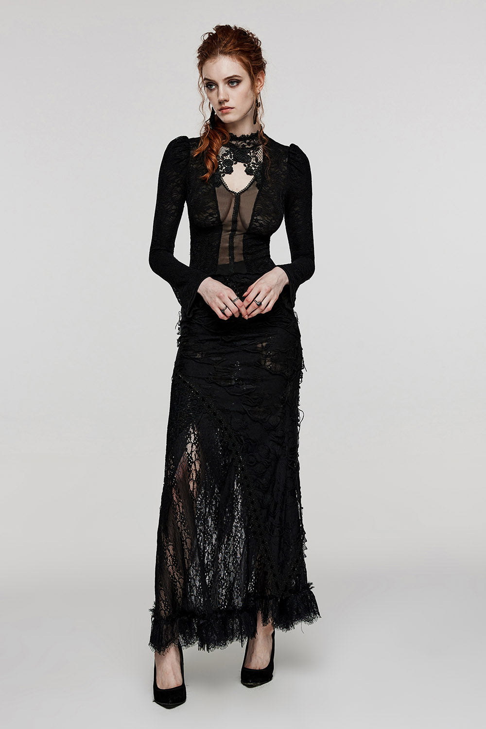 womens vampire goth blouse