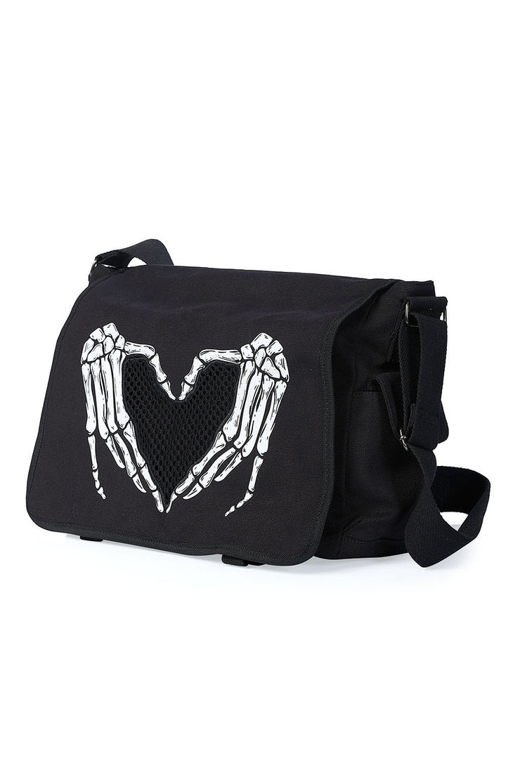 Death Punk Skeleton Messenger Bag