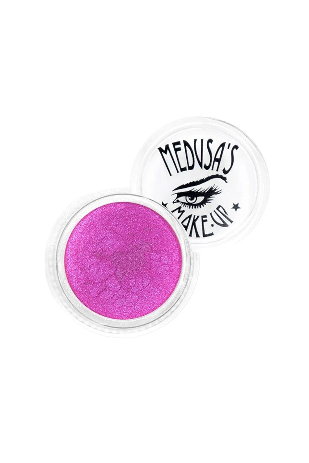 Vibrant pink hot pink shimmery punk rave festival natural mineral eyeshadow