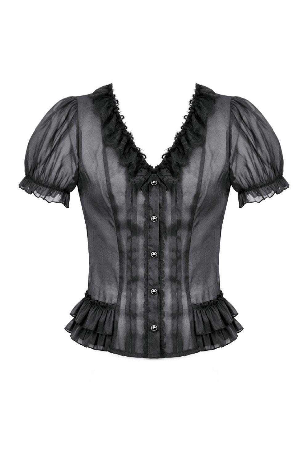 womens sheer gothic blouse