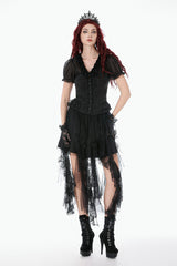 button-up sheer gothic blouse