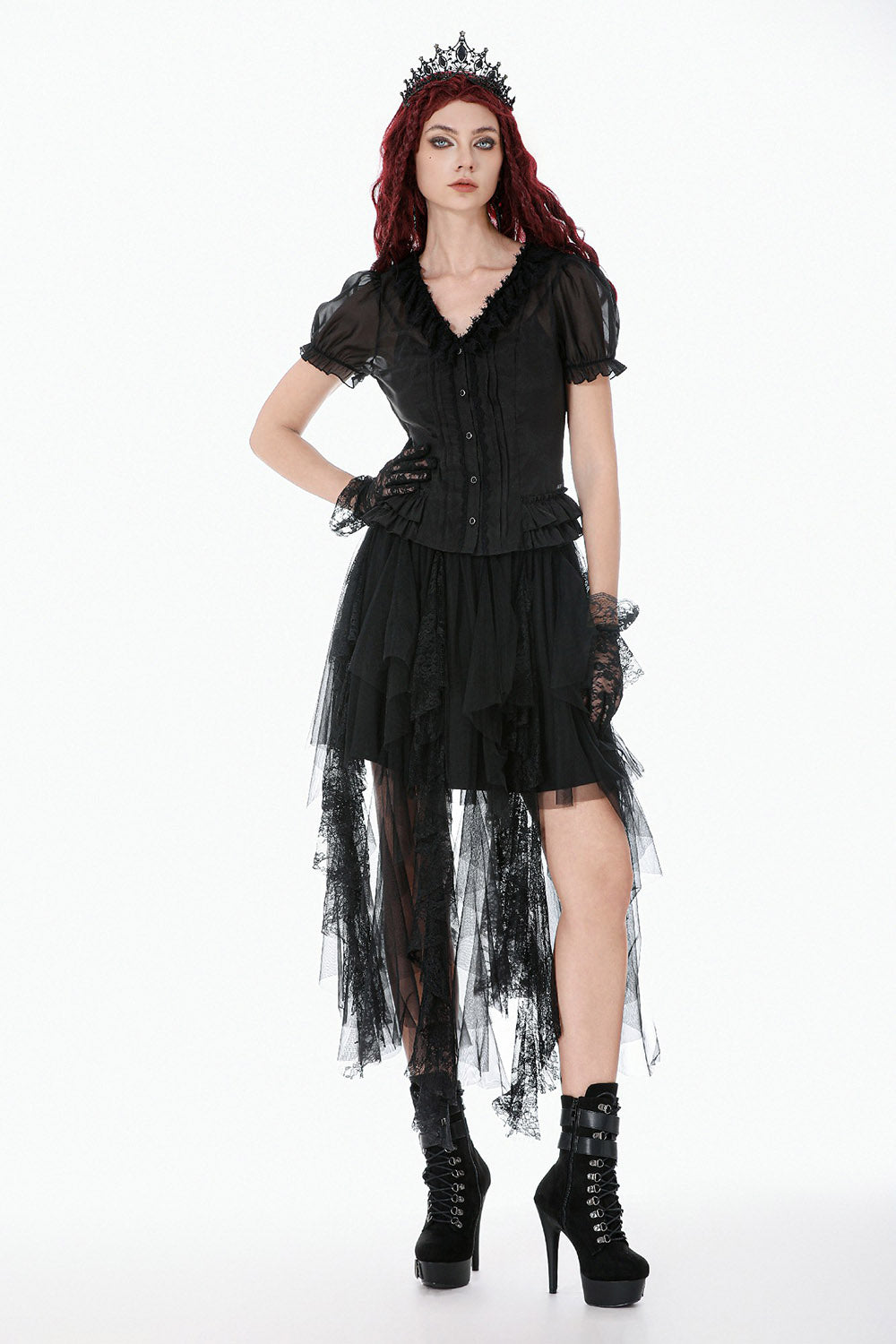 victorian sheer gothic blouse