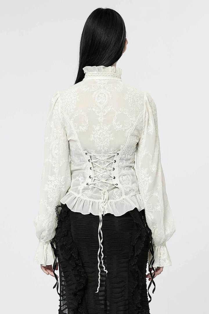 victorian goth lace-up corset top