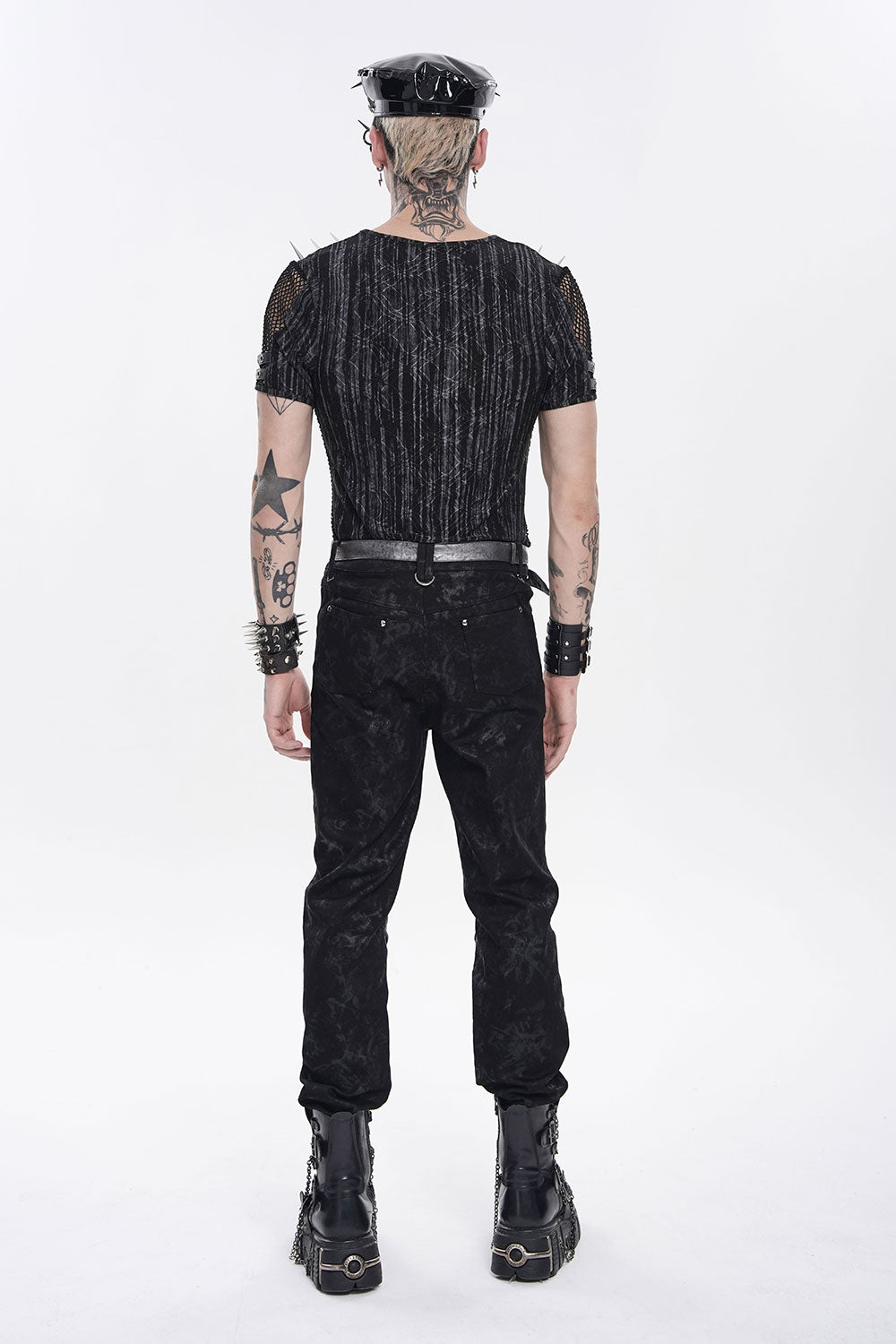 Devil Fashion mens punk short sleeve shirt
