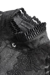 Victorian goth steampunk shirt with collar