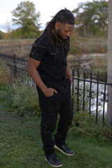 VampireFreaks gothic mens shirt with short sleeves shoulder buckle accents and utility chest pockets for dark punk fashion lovers
