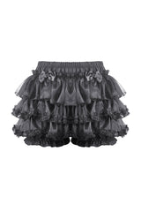 Front details of ruffle bloomers with bows and lace