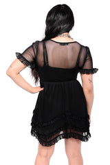 gothic mesh mini dress by foxblood