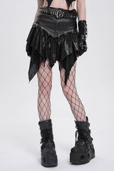 grunge goth short mini black skirt