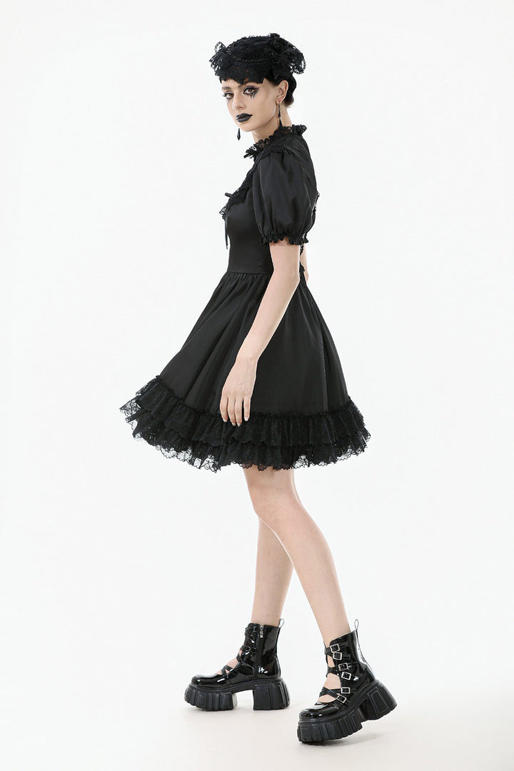 black satin dress by dark in love