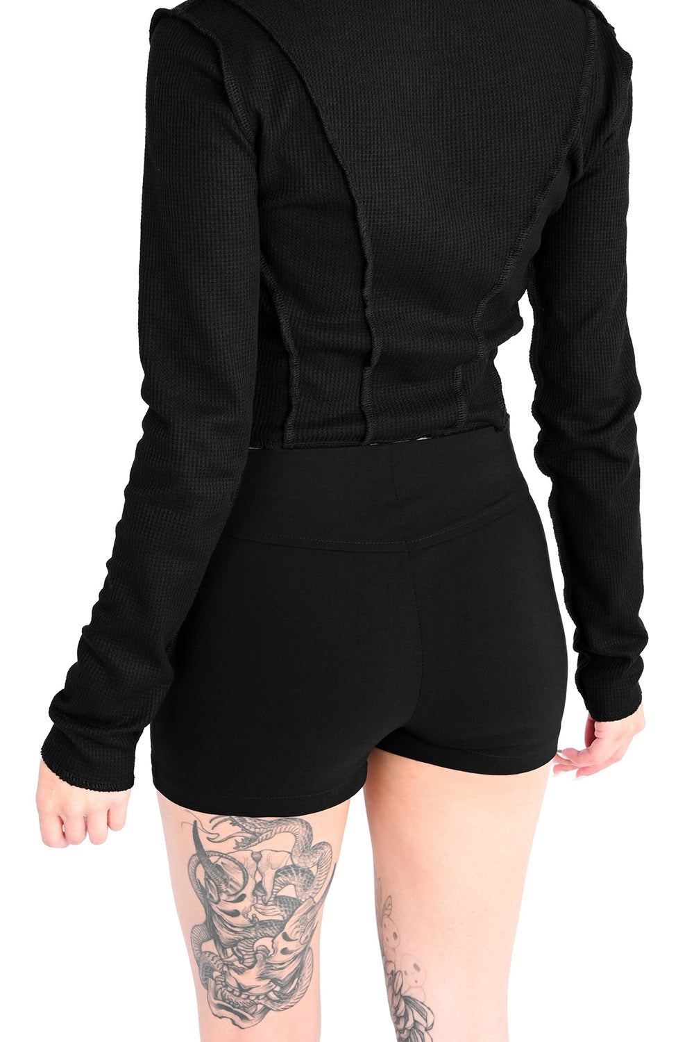 black short shorts