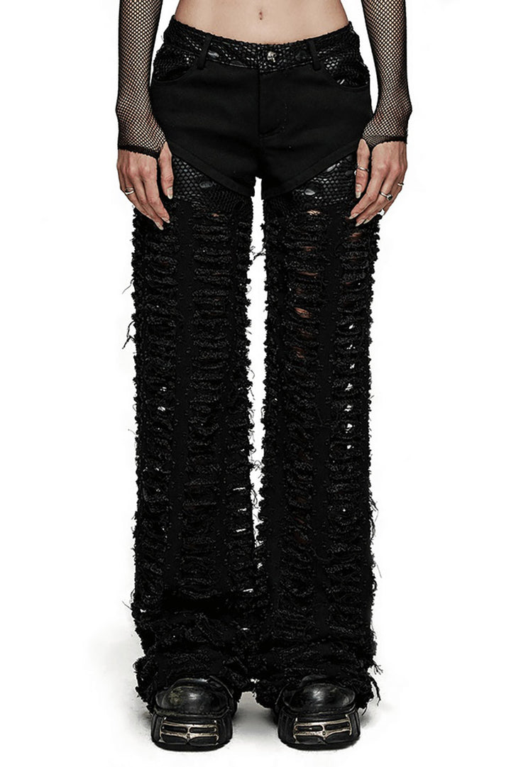 low-rise womens baggy ripped pants