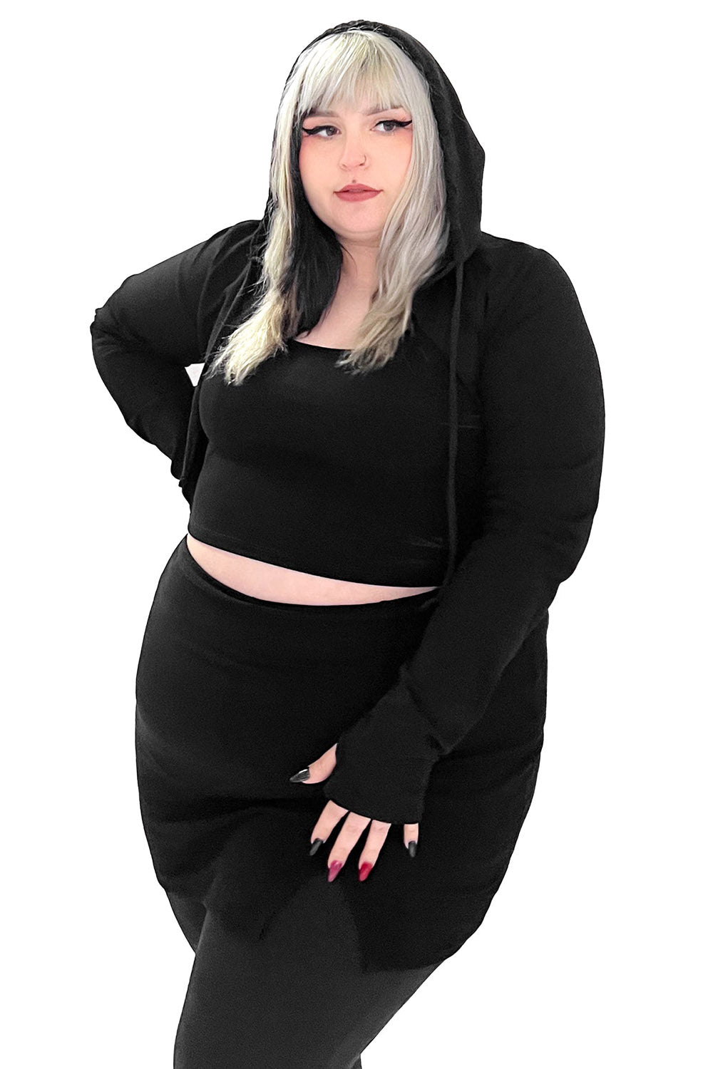 long sleeve womens hooded bolero shrug