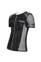 Mesh short sleeve shirt for men