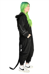 Alternative goth Christmas onesie inspired by Krampus folklore horror fashion and spooky holiday style