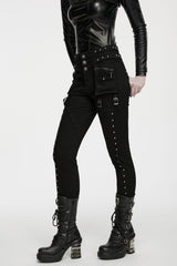 punk fitted black pants for women from Punk Rave