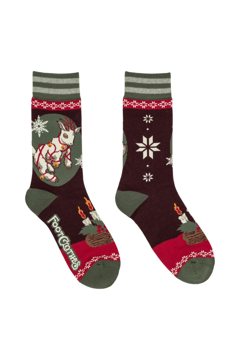 high quality graphic crew socks with double terry toe and heel