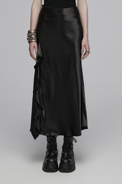 Satin Witch High-Waisted Skirt