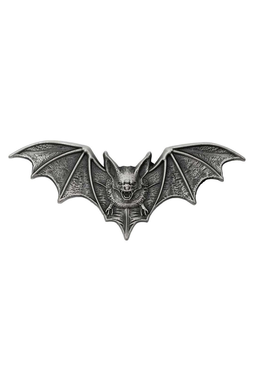 silver bat-shaped brooch