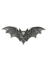 silver bat-shaped brooch