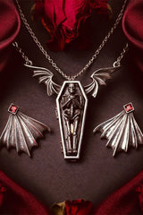 goth bat earrings by alchemy