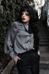 Womens silver blouse