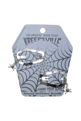 punk goth emo silver snap hair clips with skull crossbones charms cute hair accessories