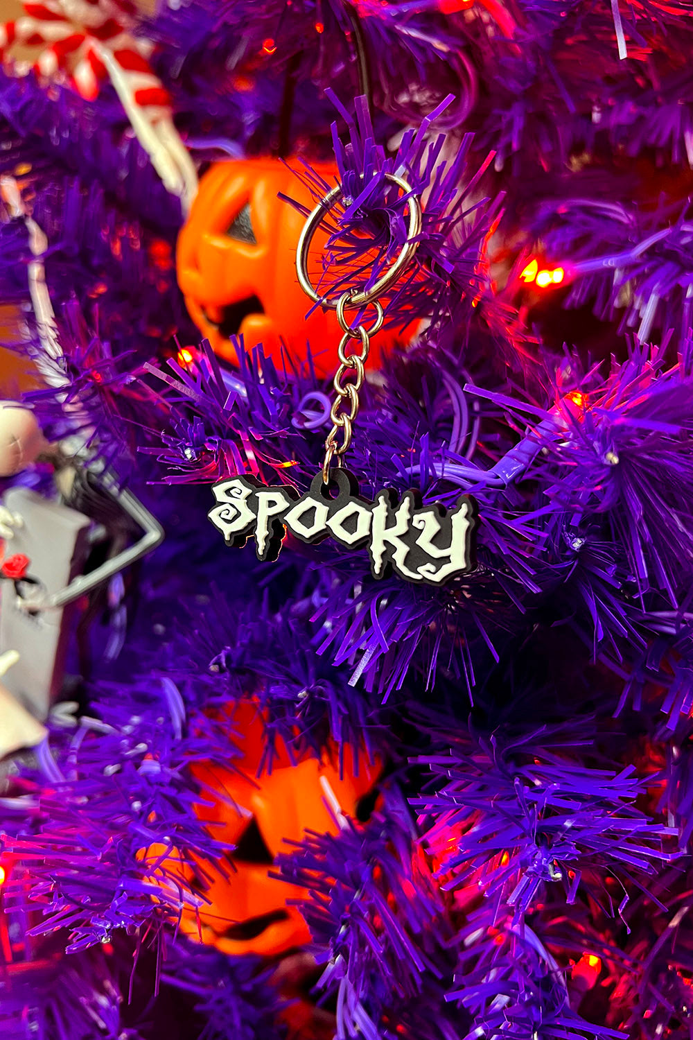 spooky goth key ring chain