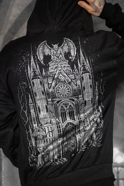 Gargoyle Cathedral Hoodie [METALLIC SILVER]