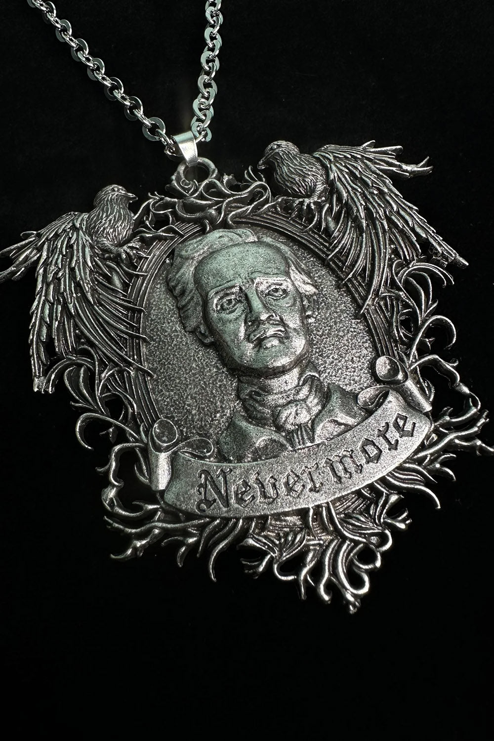 goth Edgar allan poe necklace