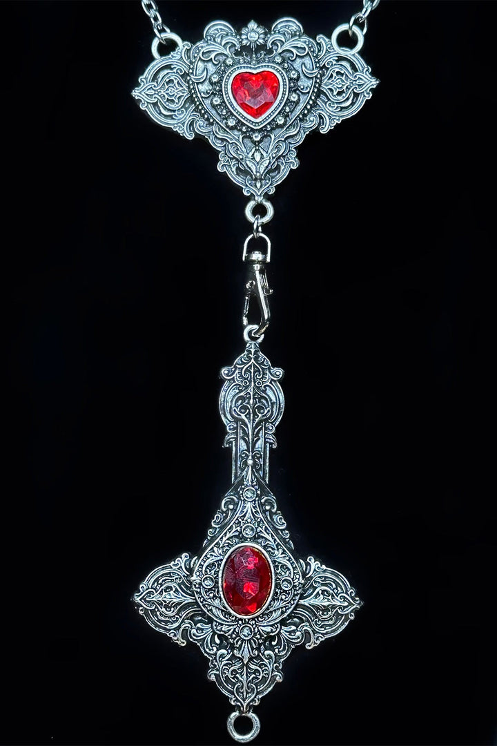 vampire gothic rosary necklace 