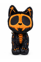 Pumpkin Bones Skelekitty Keychain [Halloween Edition]