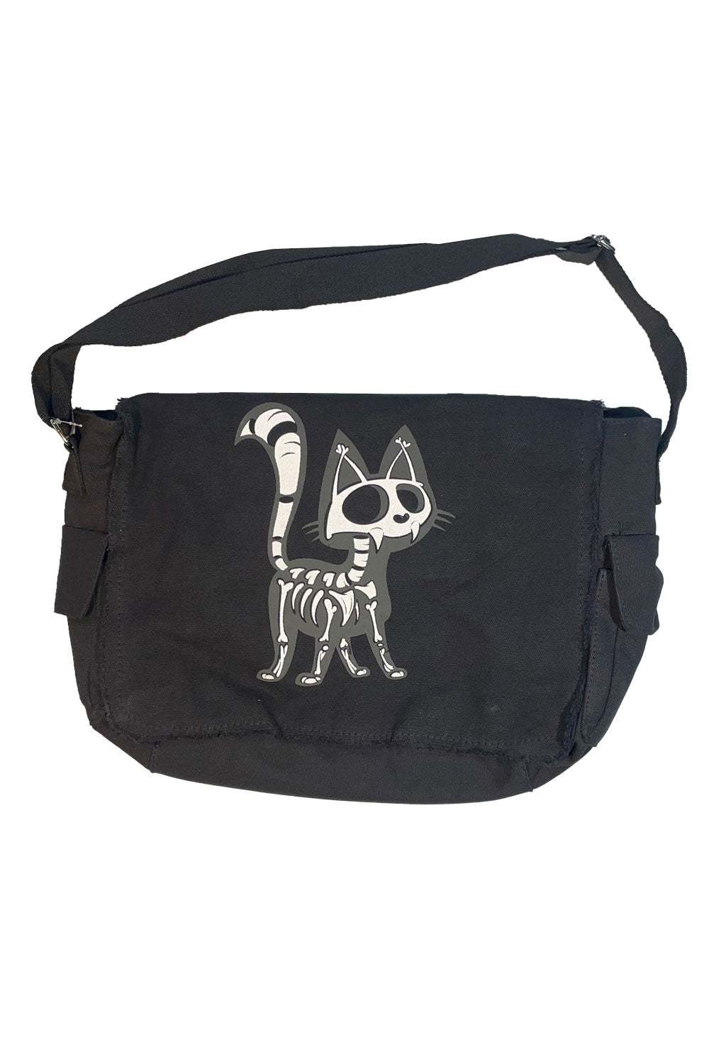 gothic cat messenger bag