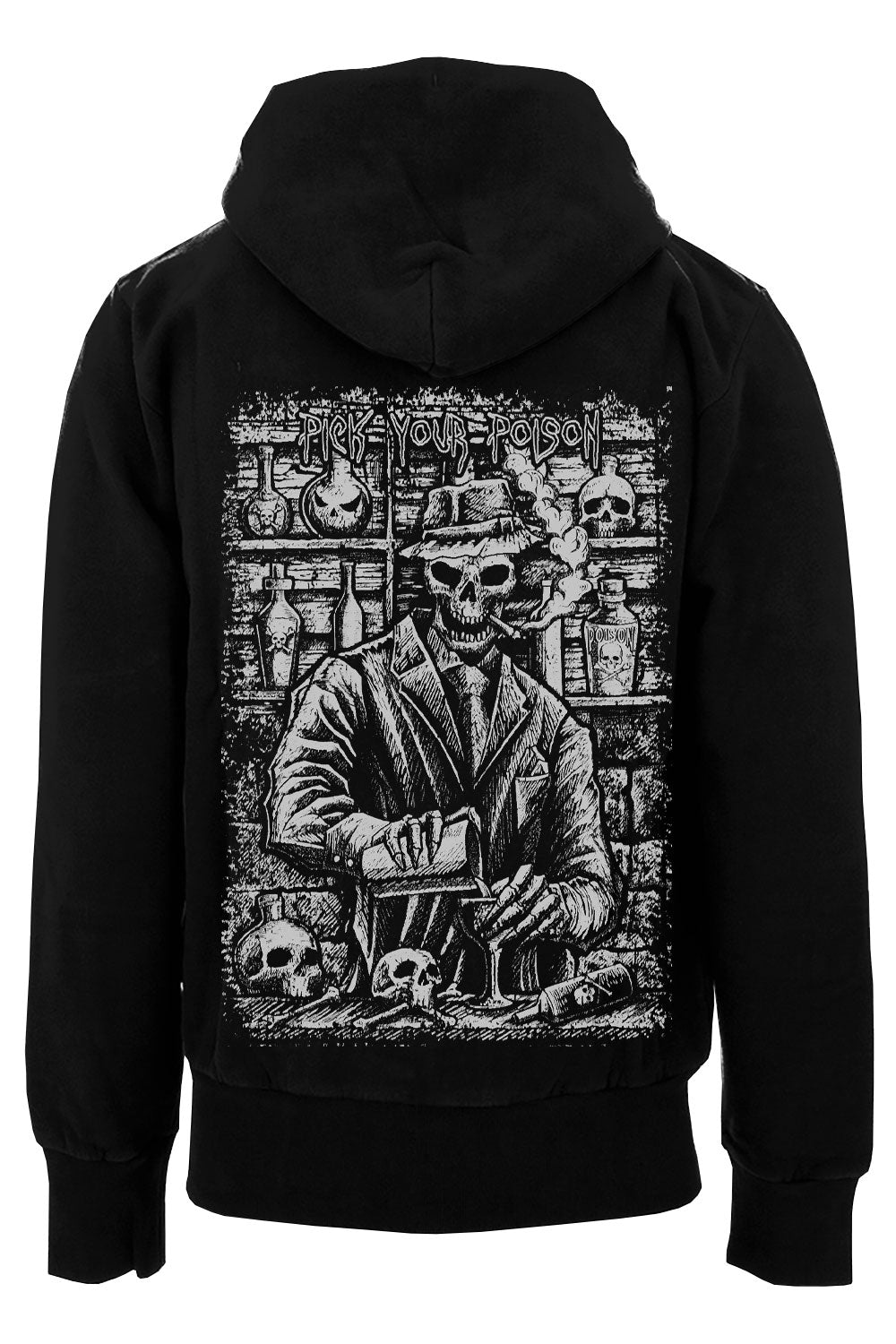 smoking skeleton hoodie jacket