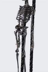horror punk skeleton necklace bolo tie