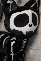 gothic vampire skeleton cat plushie toy bag